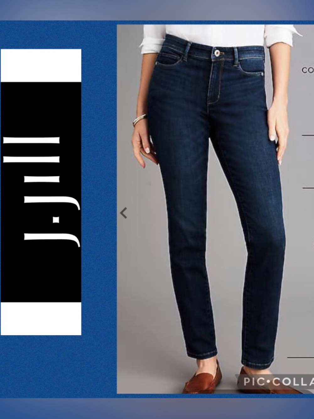J. Jill Denim Authentic Fit Slim Ankle Blue Jeans  Size 4 Petite